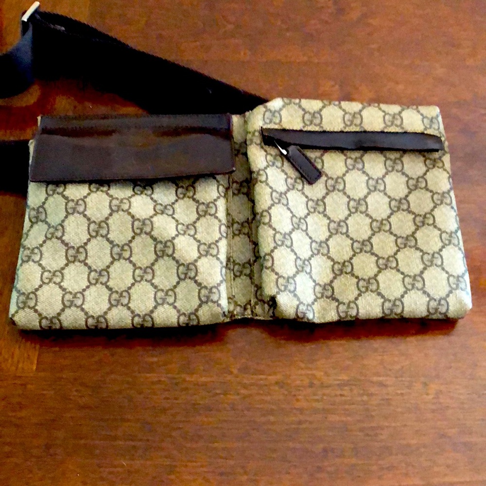 Gucci vintage coated canvas belt/Fanny pack